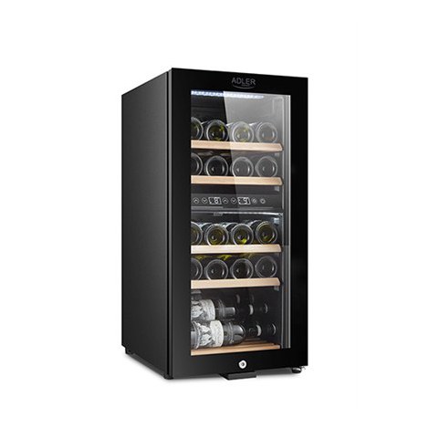 Adler | Wine Cooler | AD 8080 | Energy efficiency class G | Free standing | Bottles capacity 24 | Cooling type Compressor | Blac - 3